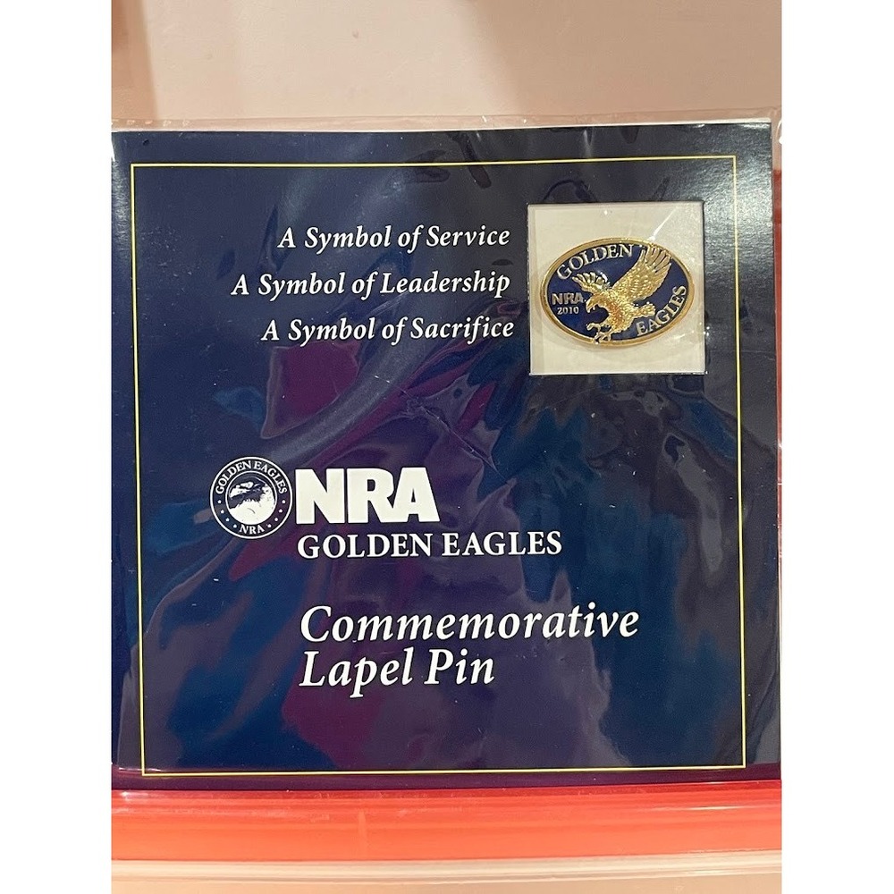 NRA Lapel Pin Blue Gold New Golden Eagles 2010 Commemorative Enamel